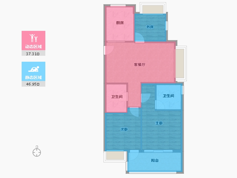 上海-上海市-象屿招商蟠龙府-76.00-户型库-动静分区