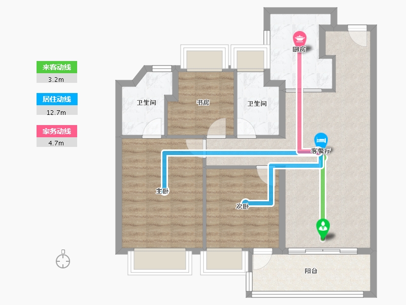 上海-上海市-象屿招商蟠龙府-81.60-户型库-动静线