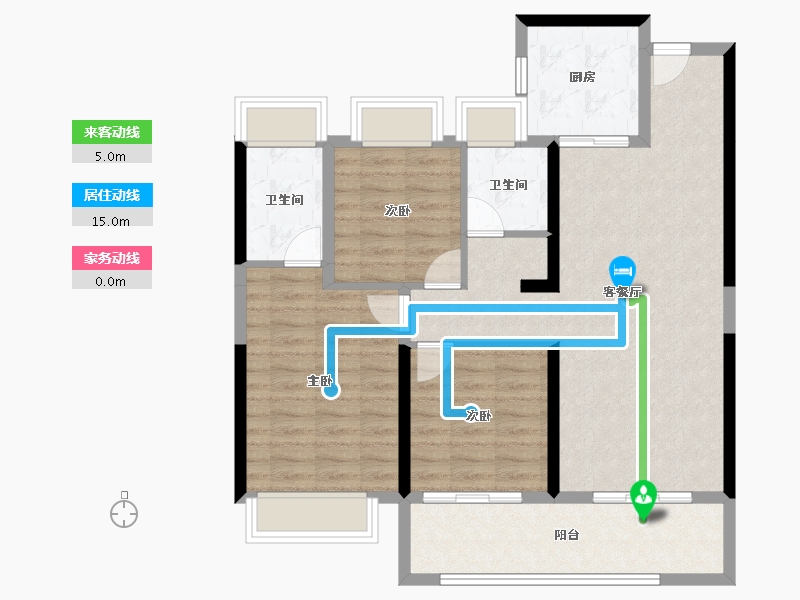 湖北省-武汉市-天创坦达·月湖云庄-92.15-户型库-动静线