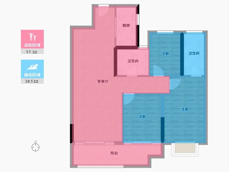 湖北省-武汉市-城投融创国博城-86.21-户型库-动静分区