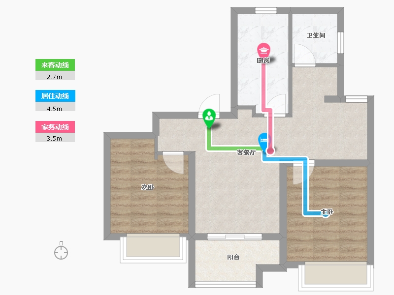 上海-上海市-港城悦庭-58.40-户型库-动静线