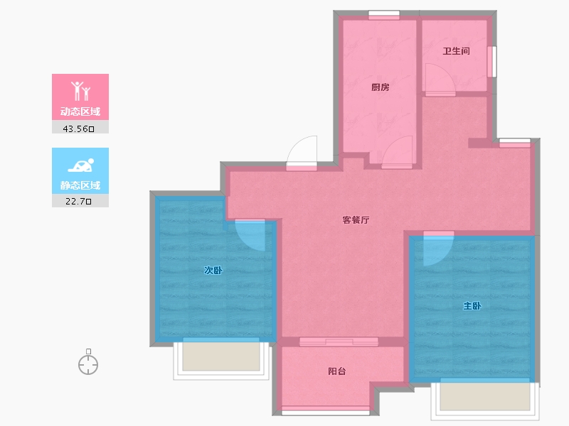 上海-上海市-港城悦庭-58.40-户型库-动静分区