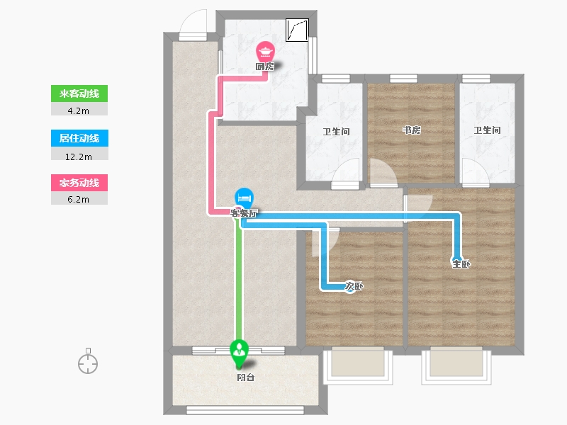 上海-上海市-雅戈尔星海云境-80.00-户型库-动静线