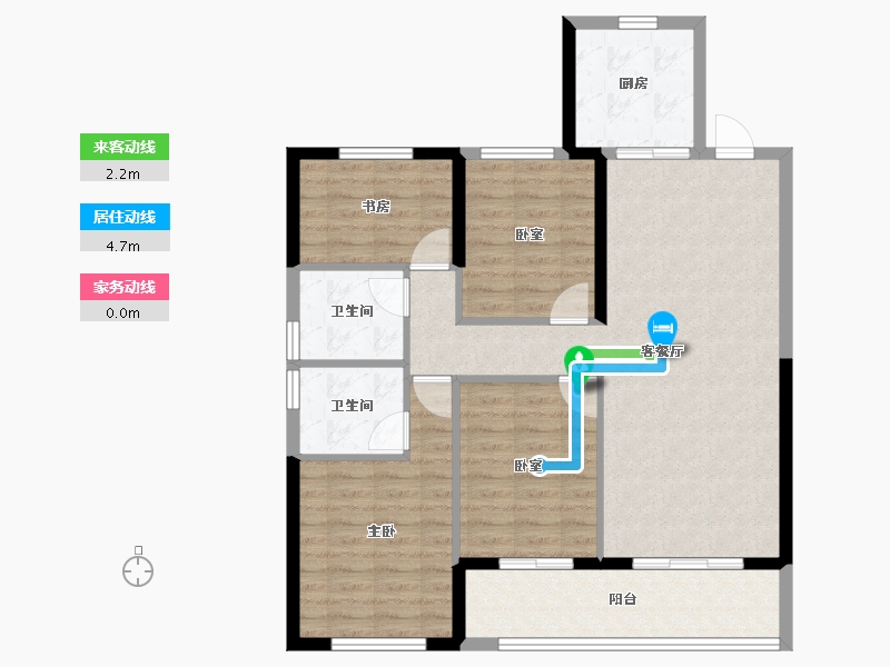 浙江省-宁波市-奥克斯·山悦云庭-98.38-户型库-动静线