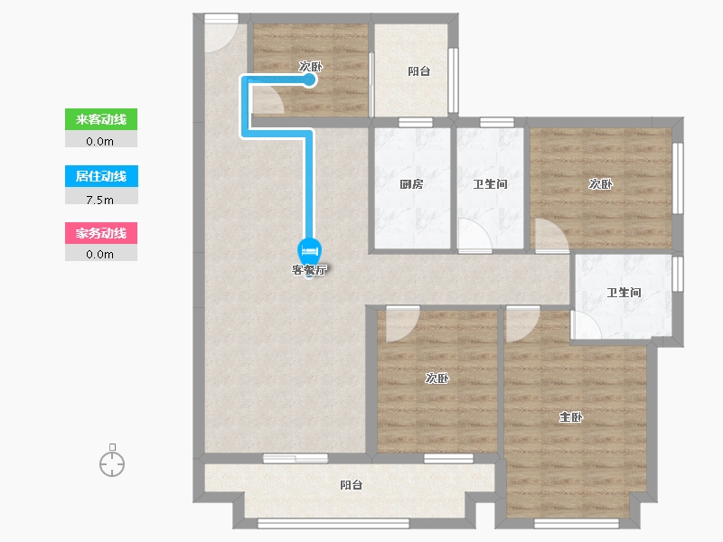 广西壮族自治区-来宾市-海景·御水湾-101.87-户型库-动静线