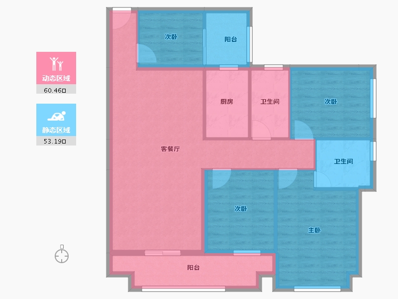 广西壮族自治区-来宾市-海景·御水湾-101.87-户型库-动静分区