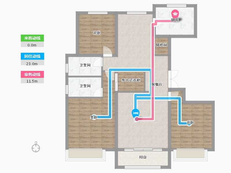 河北省-衡水市-保利拉菲公馆-114.39-户型库-动静线