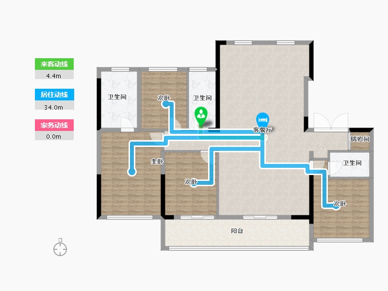 湖北省-武汉市-香港置地·元庐-150.58-户型库-动静线