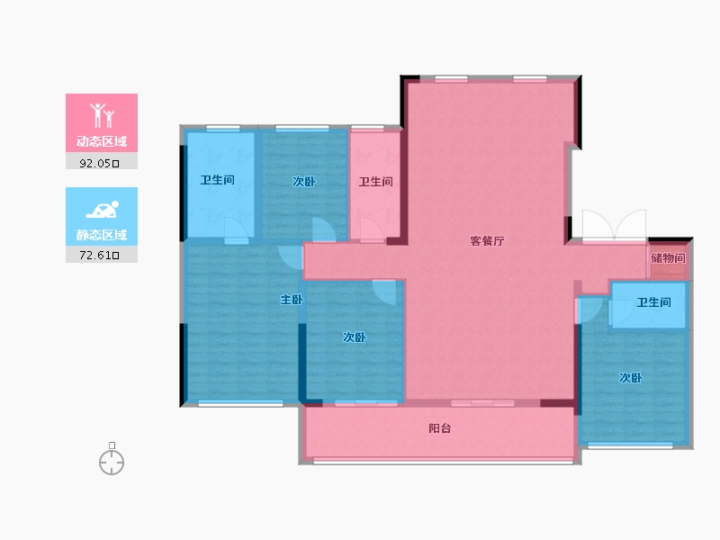 湖北省-武汉市-香港置地·元庐-150.58-户型库-动静分区