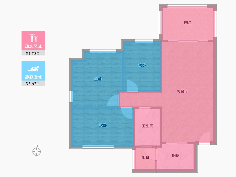 广东省-广州市-翠山蓝天苑-78.04-户型库-动静分区