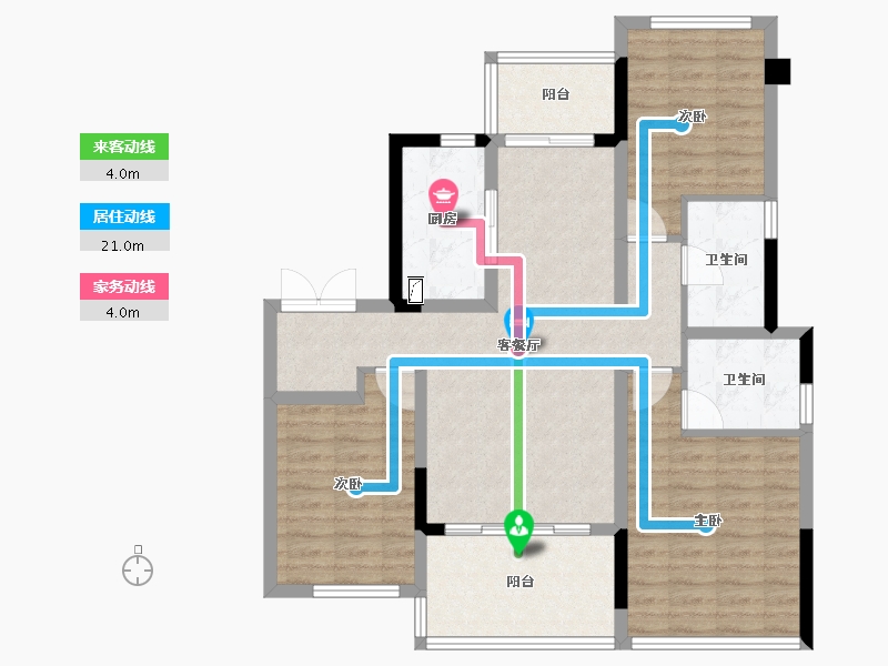 四川省-成都市-龙湖三千云锦-93.01-户型库-动静线