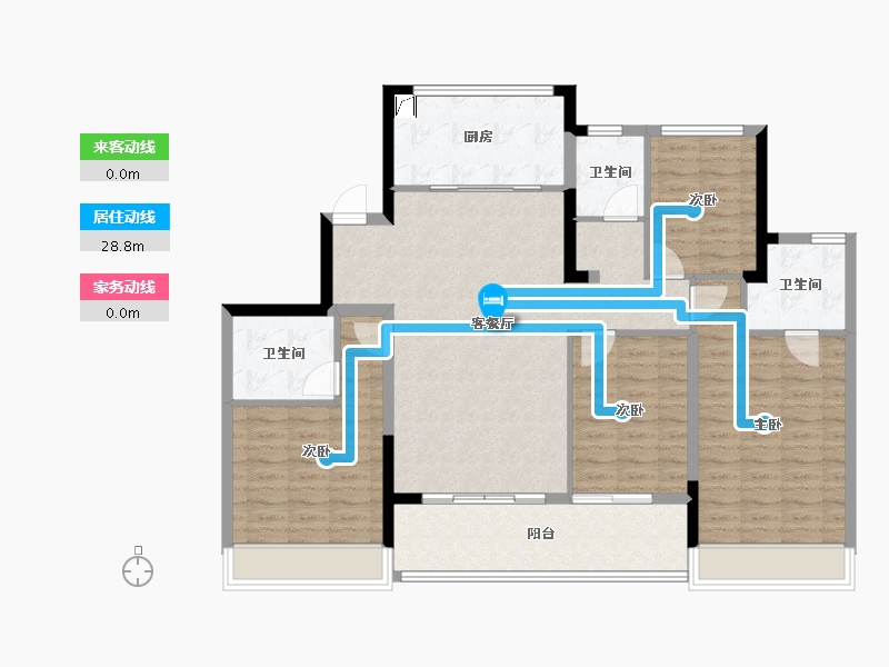 浙江省-杭州市-绿城晓月和风-118.20-户型库-动静线