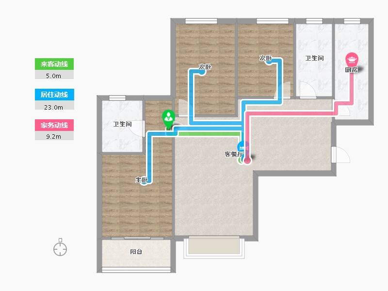 河北省-廊坊市-宝石花苑-97.17-户型库-动静线