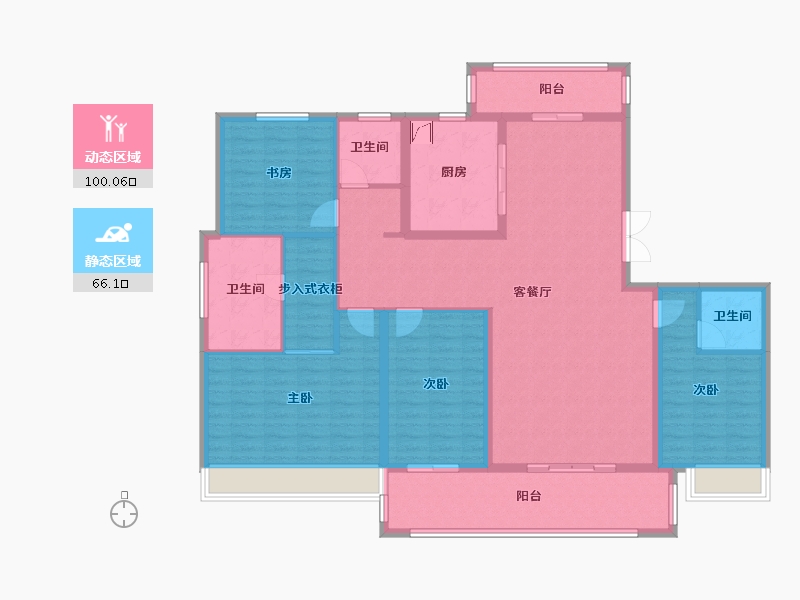 上海-上海市-港城悦庭-150.01-户型库-动静分区