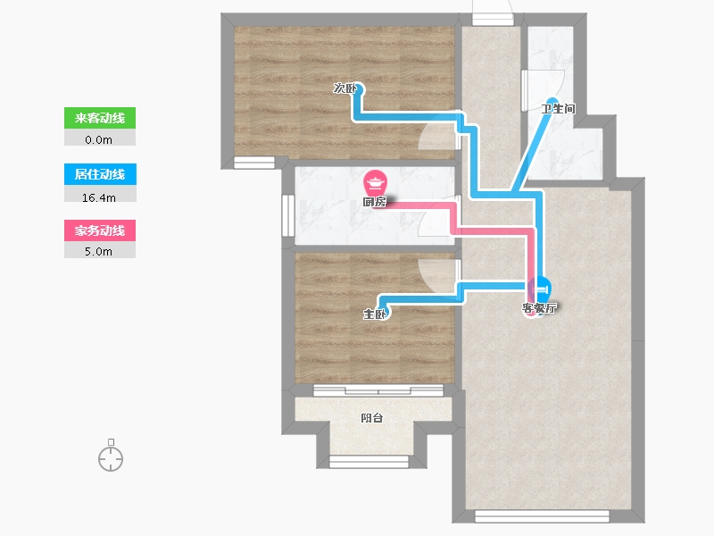 河北省-廊坊市-宝石花苑-54.03-户型库-动静线