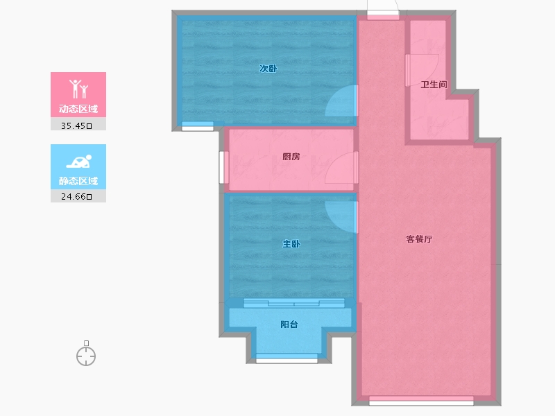 河北省-廊坊市-宝石花苑-54.03-户型库-动静分区