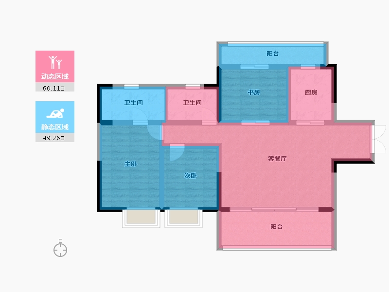 海南省-三亚市-三亚·一山湖-97.39-户型库-动静分区