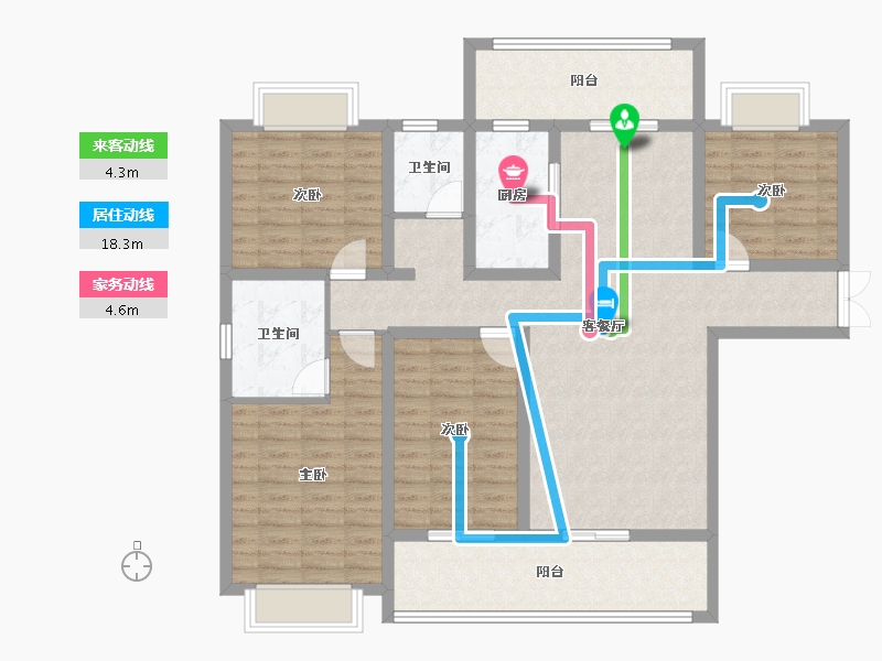 云南省-曲靖市-凤凰城·寥廓府邸-122.42-户型库-动静线