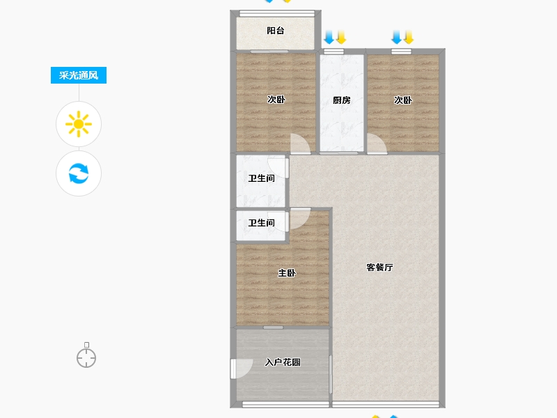 福建省-泉州市-丰盛假日城堡-109.75-户型库-采光通风