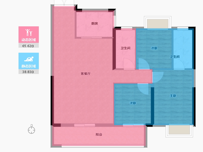 湖北省-武汉市-香港置地·元庐-95.00-户型库-动静分区