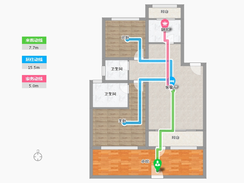 北京-北京市-BOBO自由城-96.76-户型库-动静线