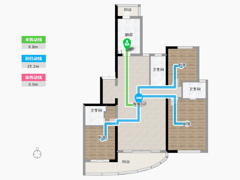 湖北省-武汉市-BFC复星外滩中心·御江廷-140.02-户型库-动静线