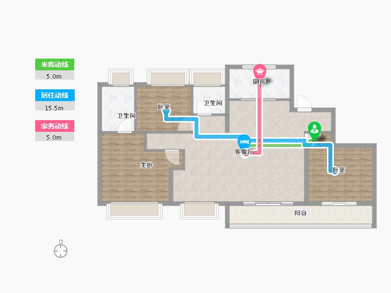 湖北省-武汉市-绿城湖畔雲庐-114.40-户型库-动静线