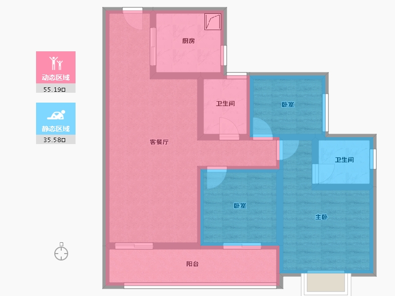 广东省-广州市-华发越秀·和樾府-79.00-户型库-动静分区