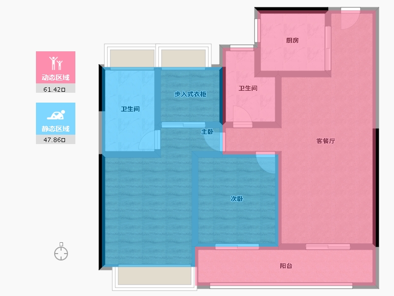 湖北省-武汉市-武汉瑞府-96.96-户型库-动静分区