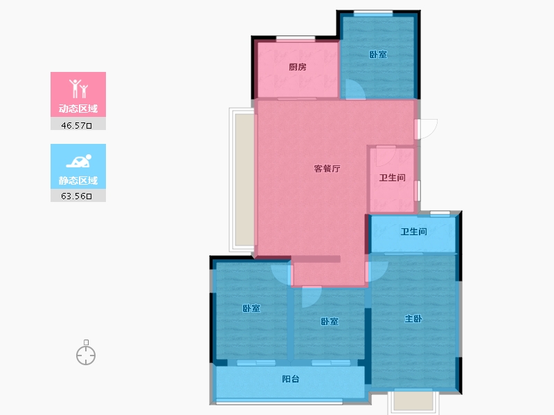 浙江省-杭州市-星遇光年府-99.18-户型库-动静分区