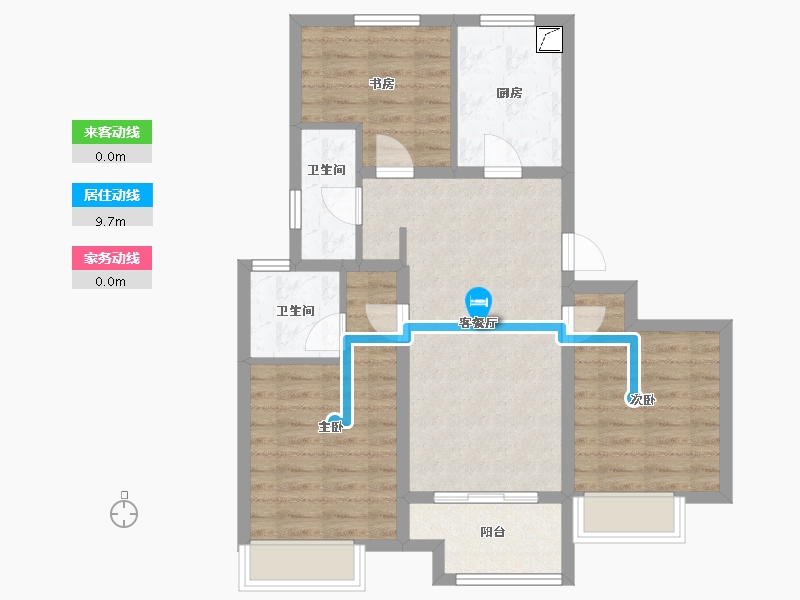 上海-上海市-港城悦庭-73.60-户型库-动静线