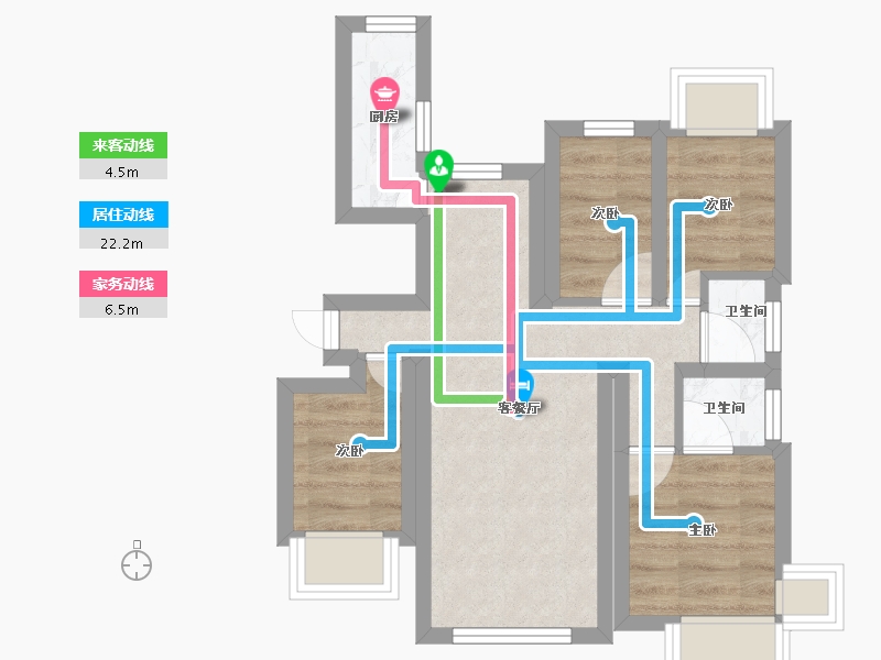 河北省-廊坊市-宝石花苑-43.49-户型库-动静线