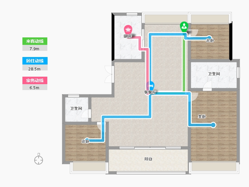 湖北省-武汉市-武汉瑞府-151.33-户型库-动静线