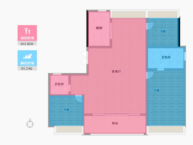 湖北省-武汉市-武汉瑞府-151.33-户型库-动静分区