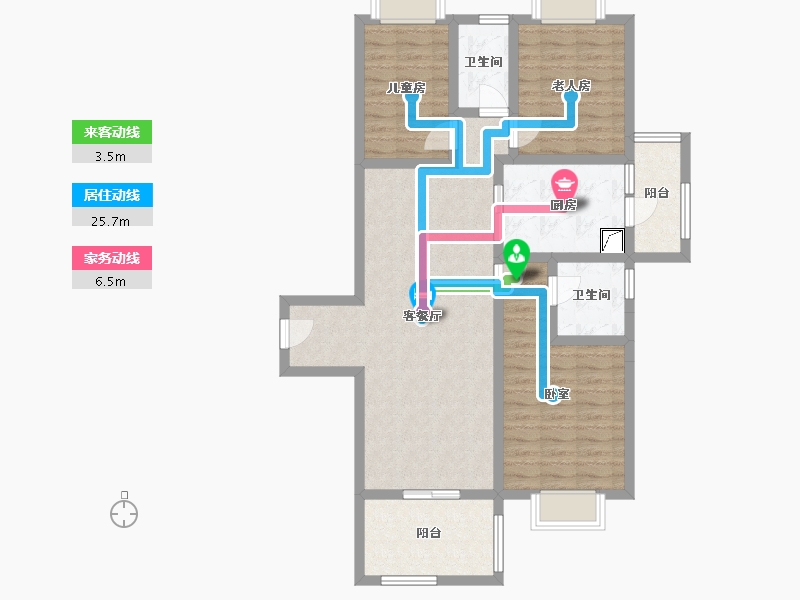 广东省-广州市-友联·君御-95.10-户型库-动静线