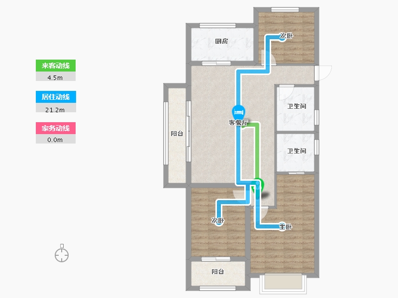 浙江省-丽水市-凯兴君瑞府-85.61-户型库-动静线