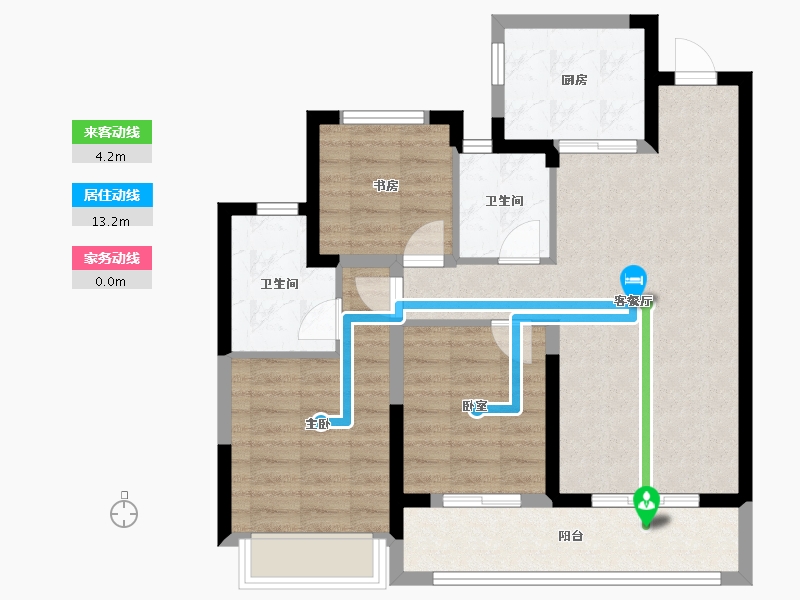 浙江省-杭州市-杭与城-79.50-户型库-动静线