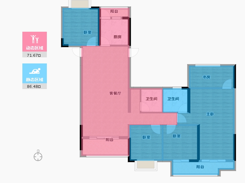 湖北省-武汉市-鼎盛璟城-143.20-户型库-动静分区