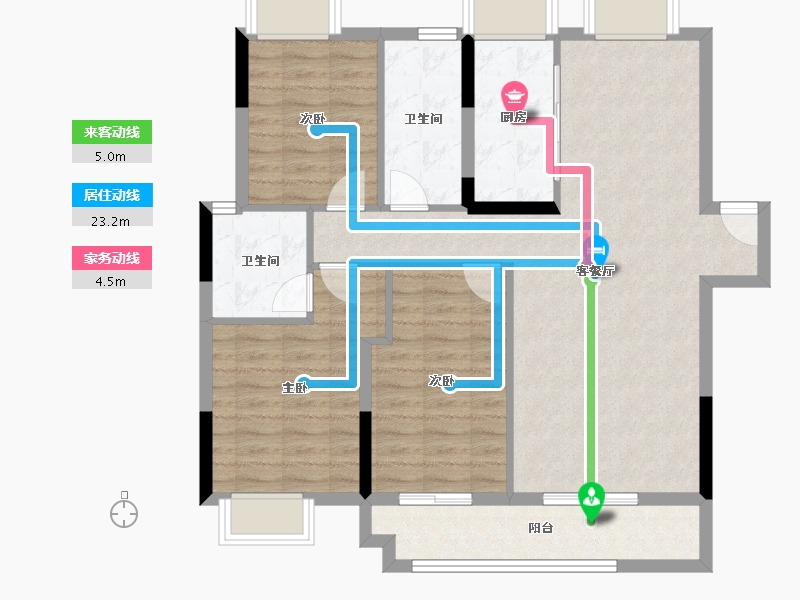 湖北省-武汉市-城投融创国博城-97.07-户型库-动静线