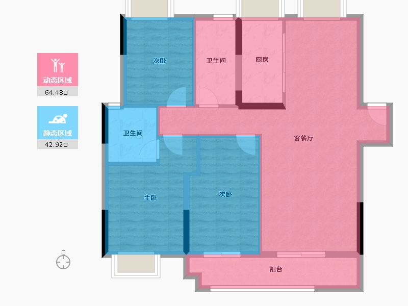 湖北省-武汉市-城投融创国博城-97.07-户型库-动静分区