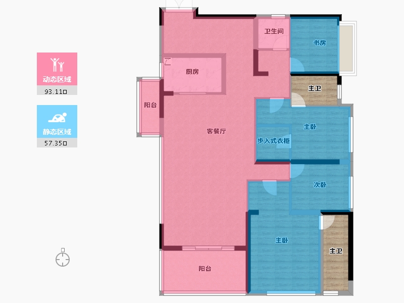 四川省-成都市-中港东湖壹号-145.96-户型库-动静分区