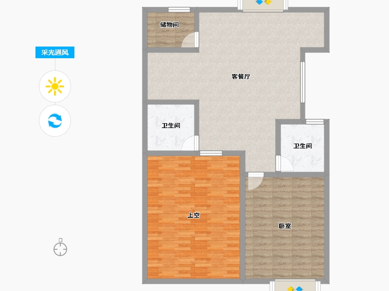 湖北省-武汉市-武汉雅居乐花园-108.77-户型库-采光通风