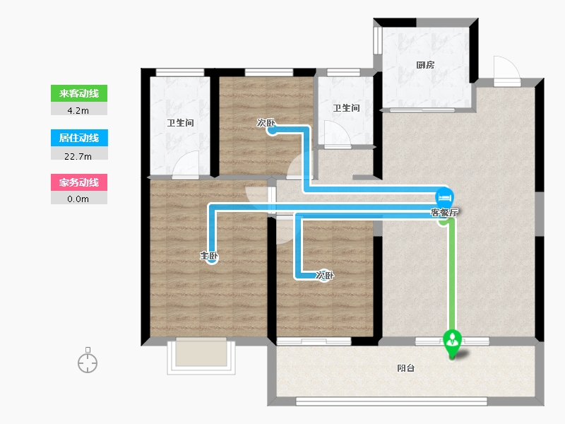 江苏省-南京市-金基雅明-96.43-户型库-动静线