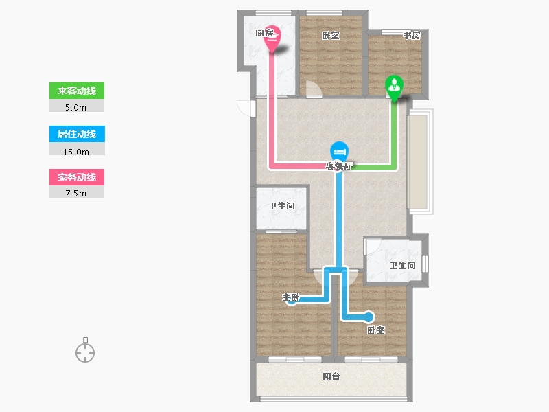 浙江省-宁波市-荣安·新月河滨-100.00-户型库-动静线