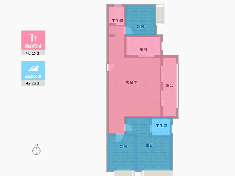 湖北省-武汉市-武汉雅居乐花园-97.16-户型库-动静分区