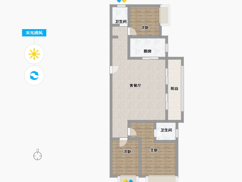 湖北省-武汉市-武汉雅居乐花园-97.16-户型库-采光通风