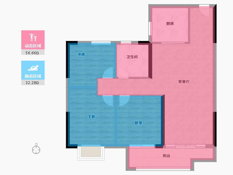 湖北省-武汉市-鼎盛璟城-80.48-户型库-动静分区