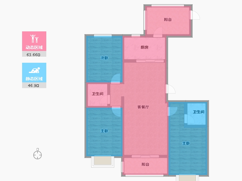 河北省-石家庄市-永昌佳苑-115.00-户型库-动静分区