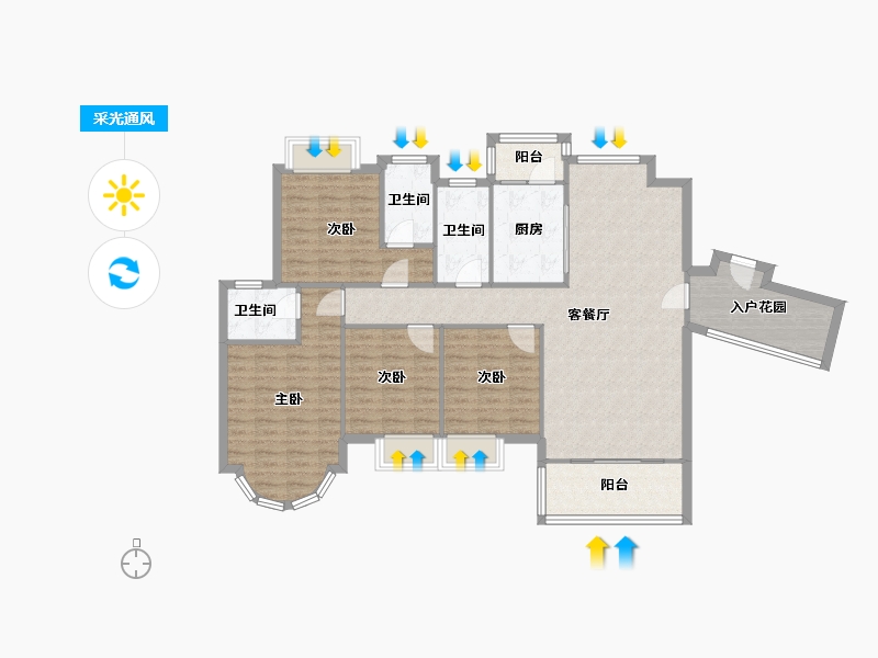 广东省-清远市-天湖郦都-120.00-户型库-采光通风