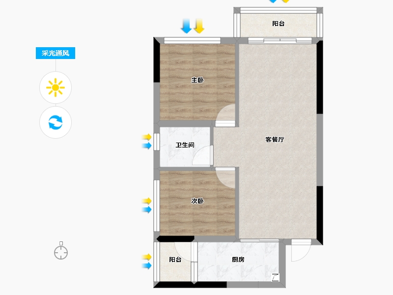 四川省-成都市-锦绣世家-57.74-户型库-采光通风